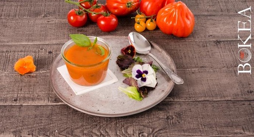 Gaspacho de tomates au basilic *